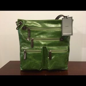 Adorable vegan leather crossbody bag.